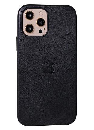 Чохол leather case з magsafe для apple iphone 13 pro max pu шкіра чорний