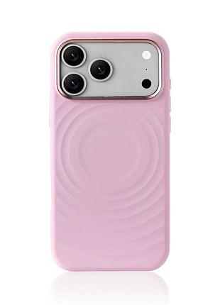Чохол силіконовий wave case з magsafe для iphone 17 pro захист камери pink