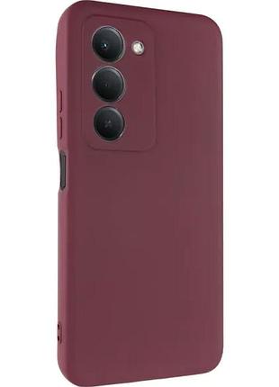 Чохол силіконовий для xiaomi redmi 15 захисний із посиленими кутами бордовий