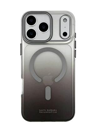 Чохол силіконовий polo з magsafe для iphone 17 pro сірий із захистом камери