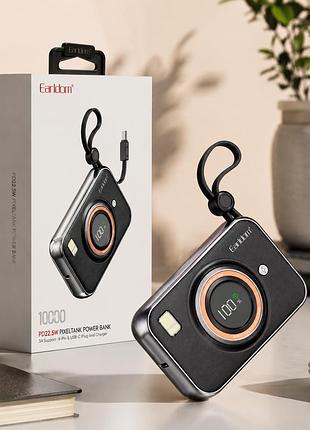 Повербанк 10000 mah черный для зарядки устройств модель earldom et-pd56