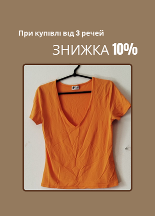 Футболка на лето женская оранжевая