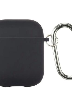Чехол для airpods 1 2 из микрофибры с защитой от ударов черный
