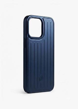 Металлический чехол rimova для iphone 13 6.1 14 6.1 защита камеры с усиленными углами синий