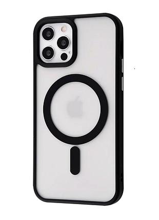 Чохол матовий colorful case з magsafe для apple iphone 14 pro max поліуретановий чорний