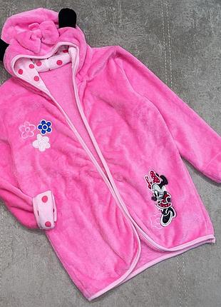 Детский халат накидка disney minnie mouse 4-5роков