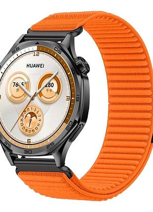 Ремінець mounting nylon strap універсальний 20 mm для смарт годинників з силікону оранжевий