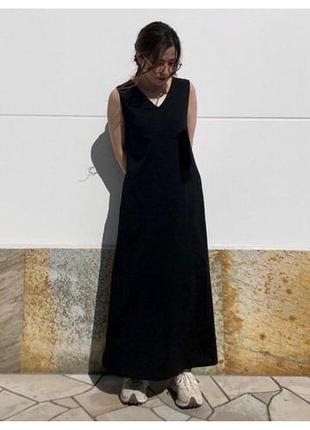Минималистичное платье из мерсеризованного хлопка uniqlo