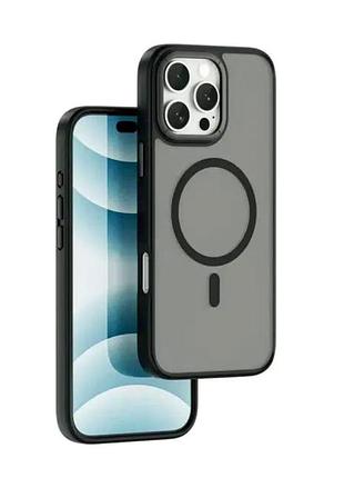 Чехол armor pro case с magsafe для apple iphone 16 pro max полиуретановый противоударный черный