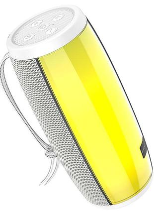 Портативна колонка 5 вт 2400 mah bluetooth 5.0 fm usb aux tws borofone br20 біла