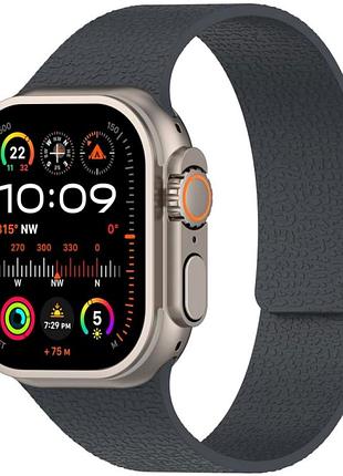 Ремінець magic silicon для apple watch series 3 42 mm 4 44 mm 7 45 mm 8 49 mm з дизайном starry lime
