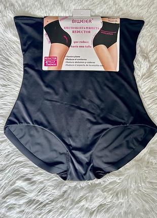 Коригуючі високі трусики з супер утяжкою чорні розмір xl, 2xl, 3xl