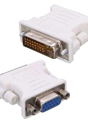 Адаптер dvi 24 1 мужской на vga черный для подключения компьютера
