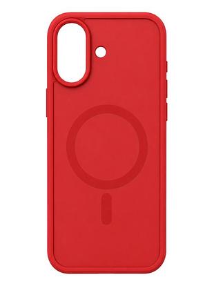Чехол силиконовый smoky case с magsafe для iphone 17 защита камеры cherry red