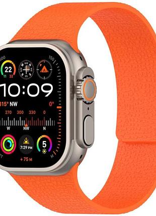 Ремешок magic silicon для apple watch series 2 38 mm 4 40 mm 7 41 mm оранжевый из мягкого силикона