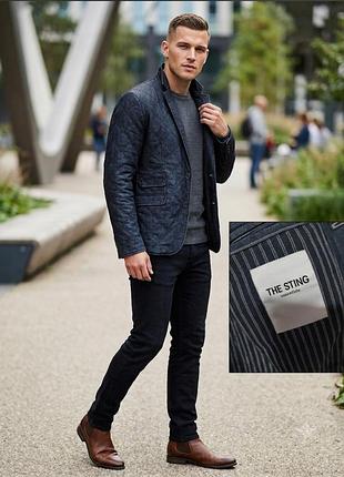 Стильний стьобаний піджак the sting quilted indigo blazer (100% бавовна)