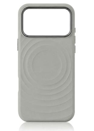 Чехол силиконовый wave case с magsafe для iphone 17 pro серый с защитой камеры