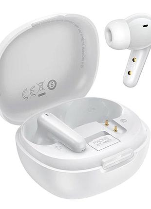 Bluetooth гарнитура tws hoco eq100 белая для прослушивания музыки и разговоров
