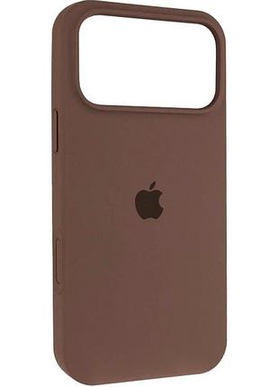 Чехол силиконовый original silicone case для apple iphone 17 air с защитой камеры коричневый новый коричневый 80