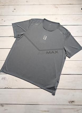 Чоловіча сіра легка спортивна футболка nike air max dri-fit оригінал найк драй фіт airmax