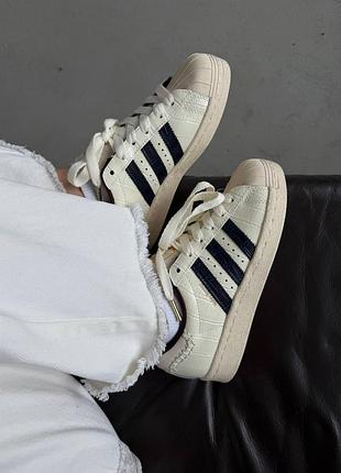 😍 женские кроссовки adidas superstar x wales bonner | “wonder white croc” premium(1)