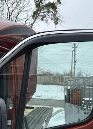 Ветровики на окна (2 шт, eurocap, хром) для mercedes sprinter w906 2006–2018 гг