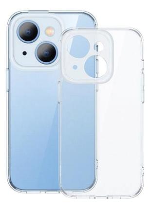 Чохол накладка baseus crystal series для iphone 14 6.1 з захистом екрана та прозорим чистильним комплектом