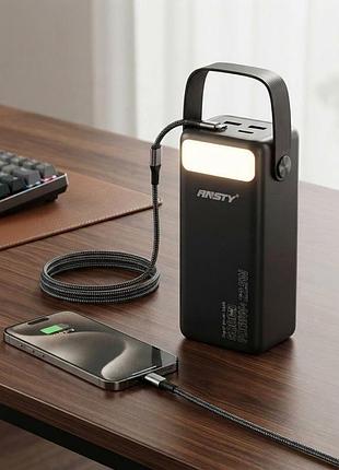 Повербанк 50000 мач 22.5w pd20w для зарядки устройств ansty ap-065 черный