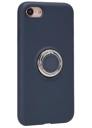 Силиконовый чехол aroma & ring для iphone xs max с защитой камеры противоударный с микрофиброй внутри blue