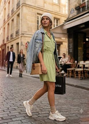 Стильна легка сукня-сорочка карго bershka (розмір укр. 44-46)