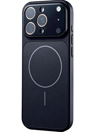 Чохол накладка ag glass case з magsafe для apple iphone 15 pro max поліуретановий чорний
