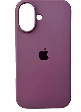 Чехол силиконовый original silicone case для apple iphone 17 с защитой камеры пурпурный