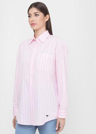 Max mara  хлопковая рубашка актуальный  принт полоска