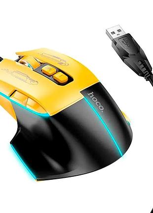 Проводная мышь hoco gm31 черная для компьютера с usb подключением