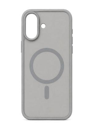 Чохол силіконовий smoky case з magsafe для iphone 17 сірий із захистом камери