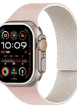 Ремінець magic silicon для apple watch series 2 38 mm 4 40 mm 7 41 mm oxford pink&starlight с комфортным дизайном