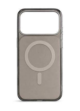 Чехол силиконовый gloss case с magsafe для iphone 17 серый защита камеры противоударный