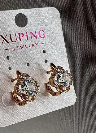 Сережки конюшинки xuping медичний сплав англійська застібка