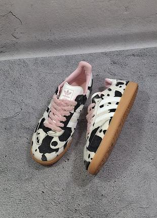 Кроссовки adidas samba og cow print кеды spezial campus из ворса меха