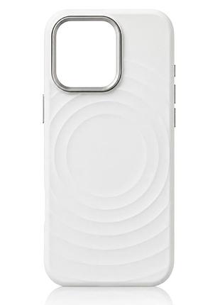 Чохол силіконовий wave case з magsafe для apple iphone 16 pro max захист камери white