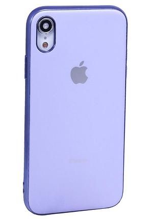 Силиконовый чехол matte silicone case для iphone xr защита камеры противоударный фиолетовый
