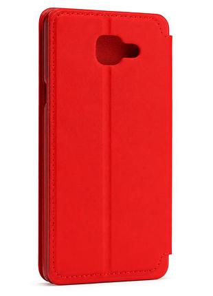 Чехол-книжка pu кожа для samsung g530 красный с защитой экрана и усиленными углами red