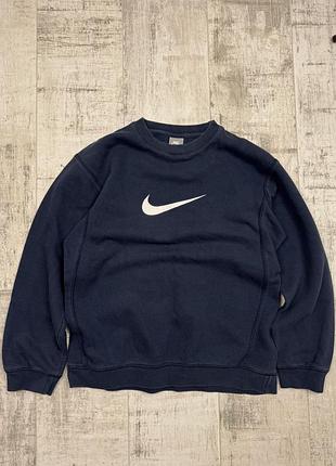 Вінтажний світшот nike, темно-синій, розмір s-m