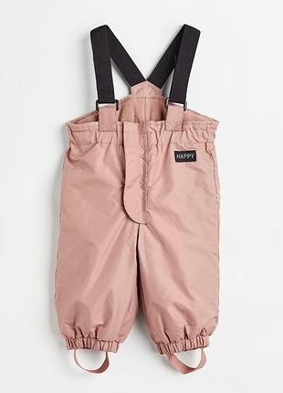 Зимние брюки на флисе полукомбинезон от h&amp;m