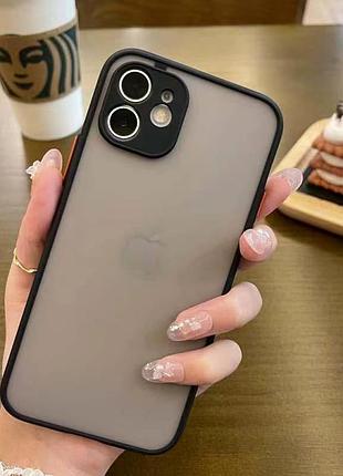 Чохол tpu plastic case для iphone 7 чорний із захистом камери та посиленими кутами black