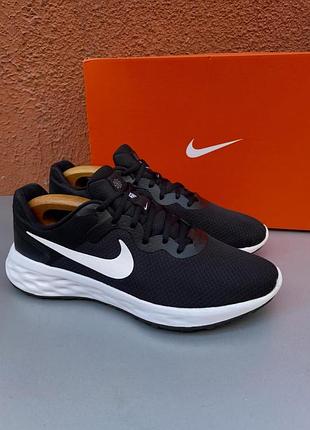 Оригінальні чоловічі кросівки nike revolution 6 44.5-45.5 розмір 29.5 см чорного кольору