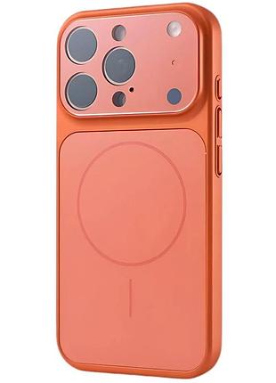 Чехол накладка ag glass case с magsafe для apple iphone 16 pro полиуретановый защитный оранжевый