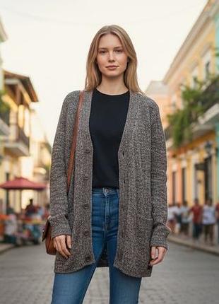 Женская вязаная кофта кардиган