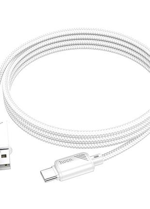 Кабель usb c 2.4a 1m для зарядки и передачи данных hoco x113 белый
