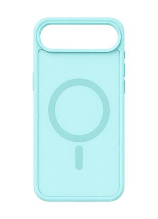 Силиконовый чехол smoky case с magsafe для iphone 17 air защита камеры pale cyan